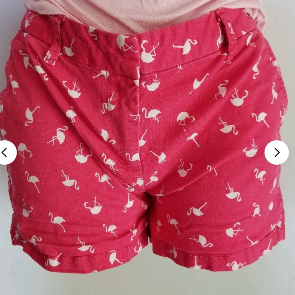 Elle pink with white flamingo shorts